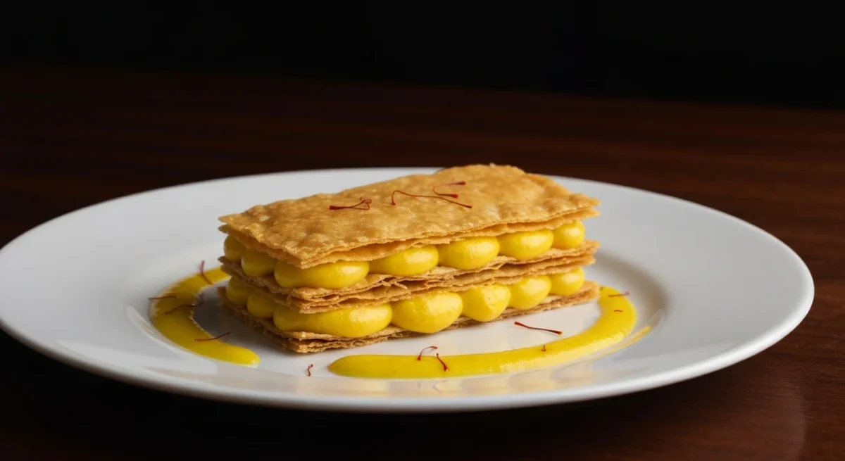 Millefoglie allo Zafferano: Dolce Elegante Stellato