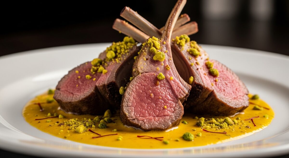 Costolette d’Agnello allo Zafferano e Pistacchio