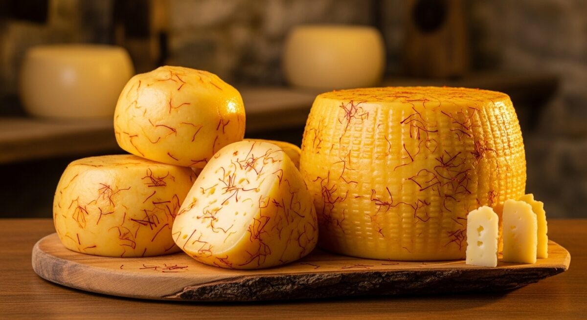 Zafferano dei Colli Euganei — Zafferano nel Formaggio Freso: Tuma e Caprino allo Zafferano